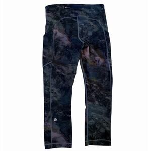 Lululemon Speed Up Crop Full-On Luxtreme Women's 4 Radiant Multi Side Pockets